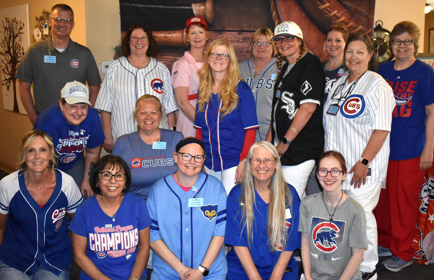 Inside Peek at the Staff with Themed Cubs Attire